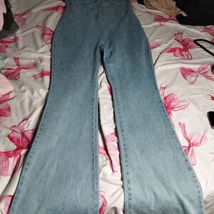 Fashion Nova Light Blue Flare Jeans